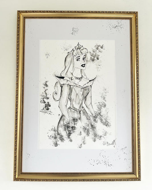 Sleeping Beauty - Original Framed Painting - Disney Art - Disney Princess - Disney - Sleeping Beauty Art - Aurora Painting - Maleficent