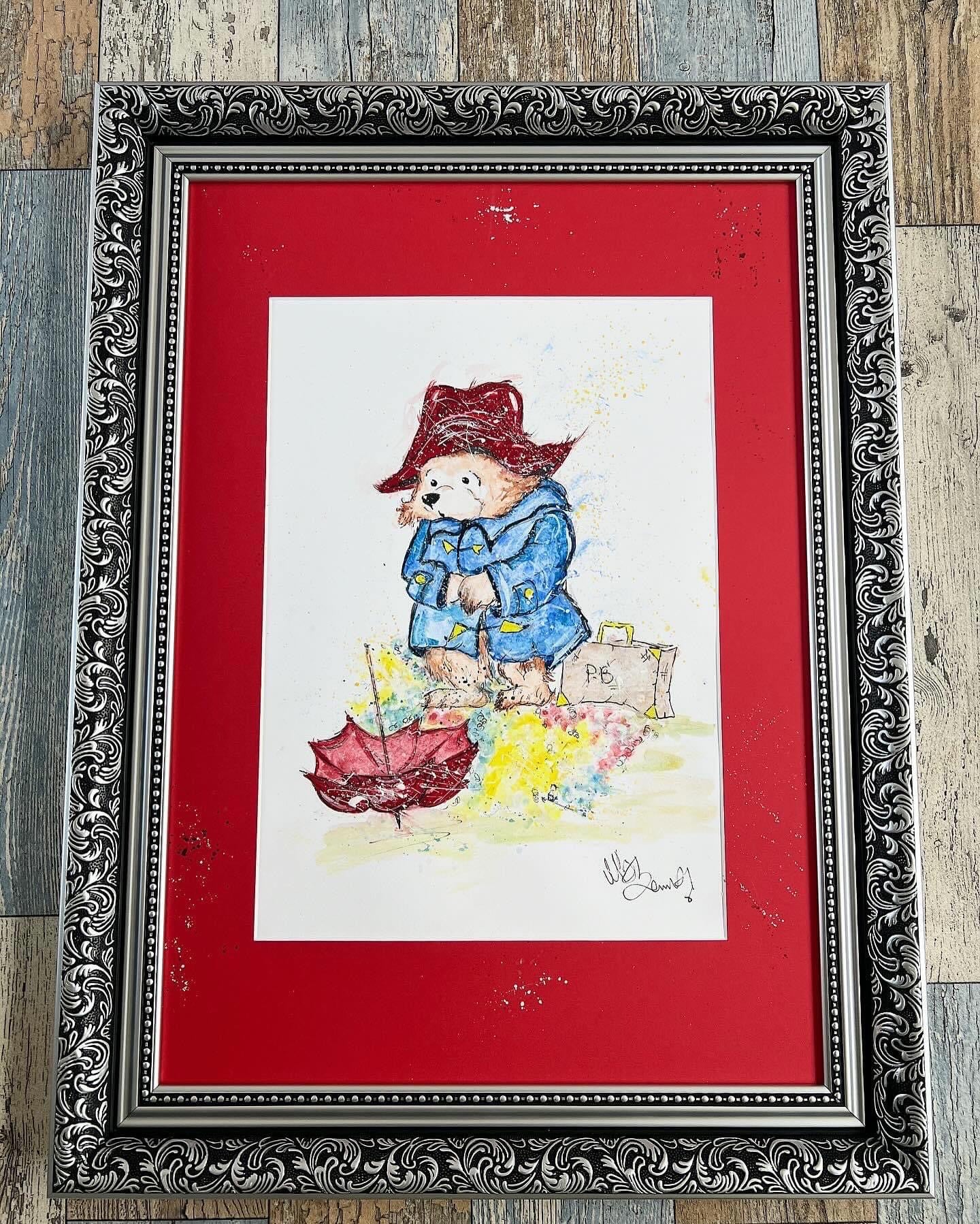 Original Water Colour (Framed) Painting of Bear