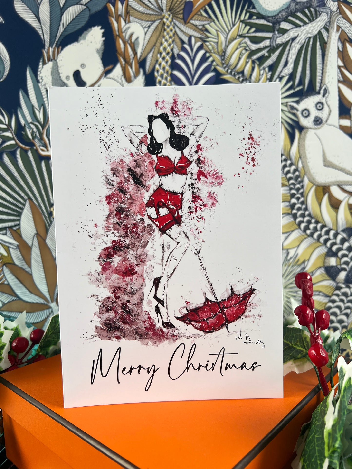 Dita Von Teese - A5 Christmas Card - Burlesque
