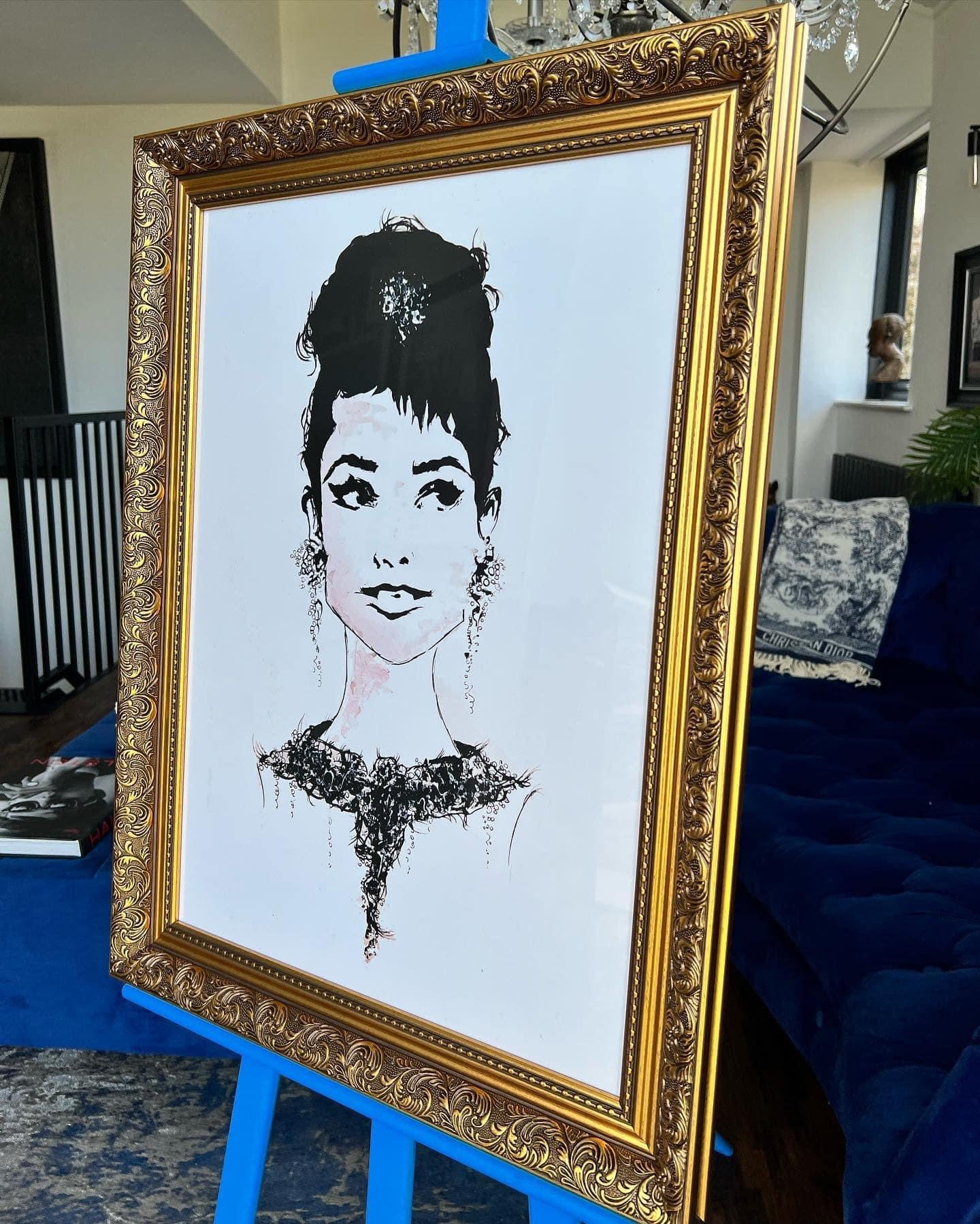 A2 Audrey Hepburn  -Framed limited Edition Print - Edition Size 2 - Art Print