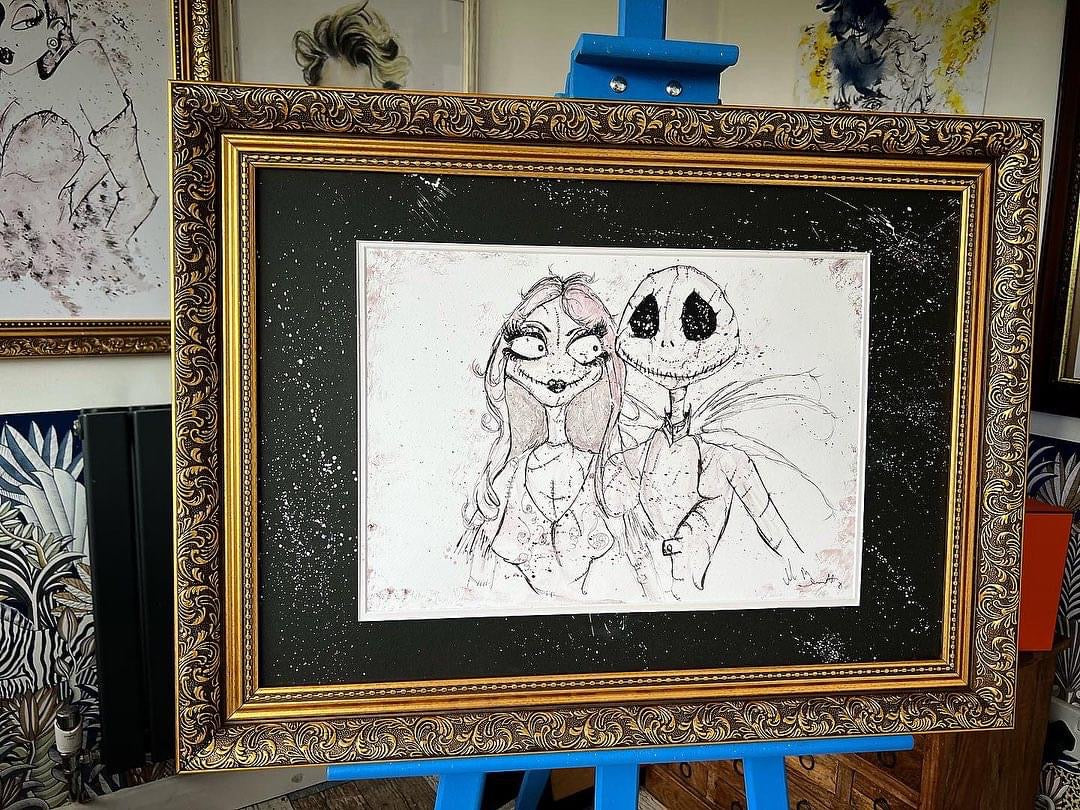 The Nightmare Before Christmas - Original Framed Painting - Nightmare before Christmas Art