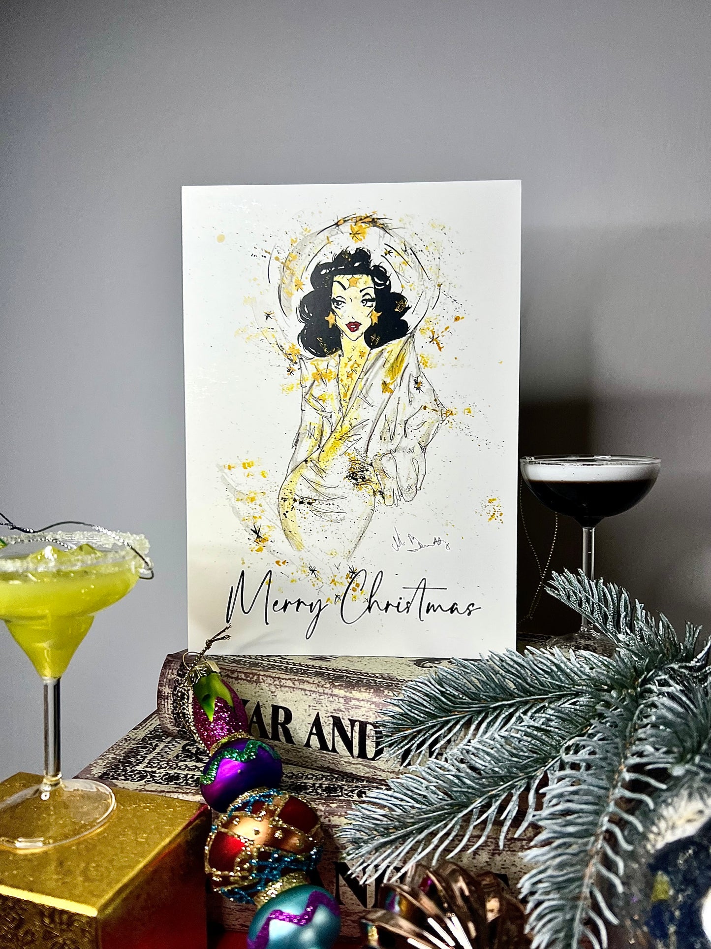A5 Christmas Card - Hedy Lamarr - Old Hollywood