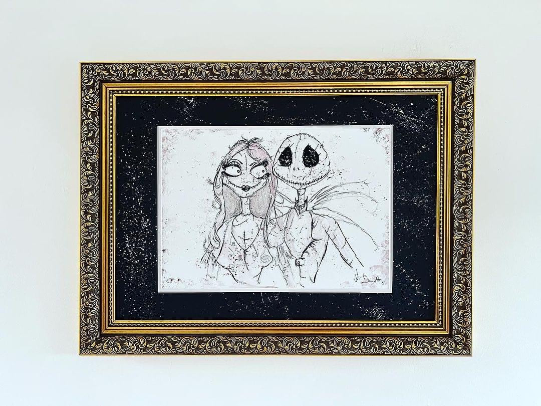 The Nightmare Before Christmas - Original Framed Painting - Nightmare before Christmas Art