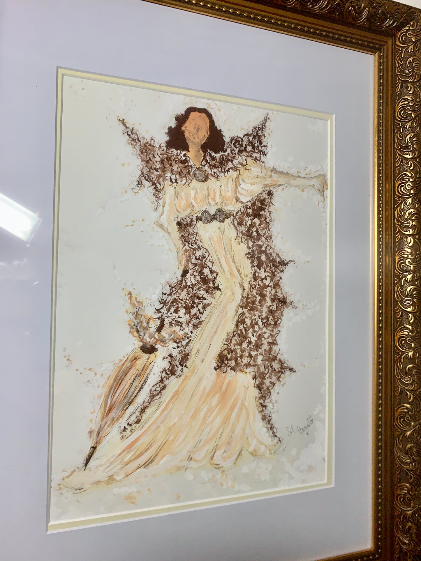 Original Framed Painting of -  Joan Crawford  - Hollywood - Hollywood Glamour - Old Hollywood - Joan Crawford Art