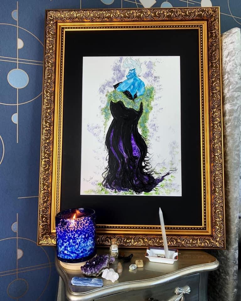 Ursula - The Little Mermaid - Original Signed Framed Painting - Disney  Villain - The Little Mermaid Art - Ursula Painting - Disney art -