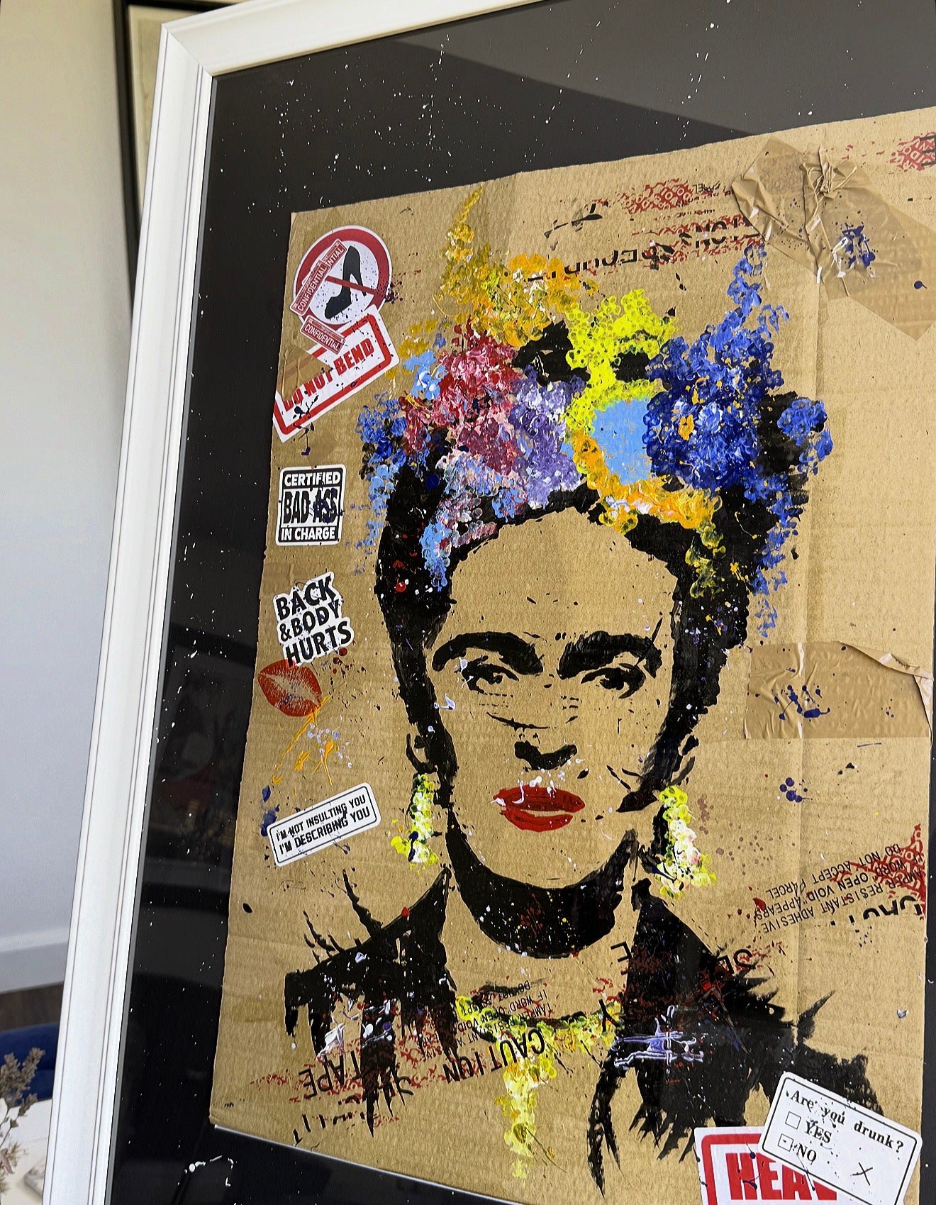 Frida Kahlo – Original Framed Frida Kahlo Painting