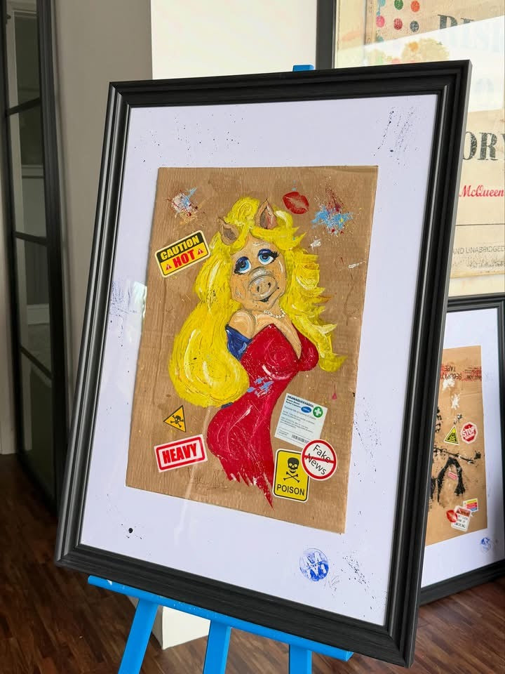 Miss Piggy - Babe - Original Framed Painting