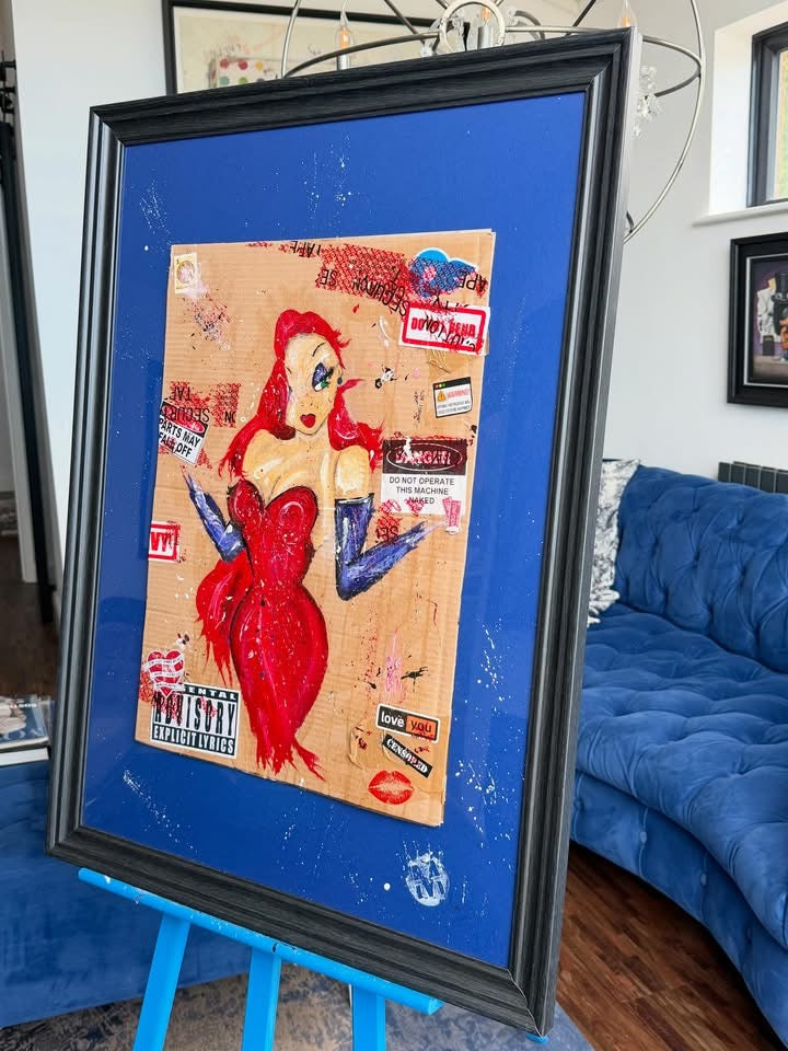 Jessica Rabbit – Original Framed Painting A1