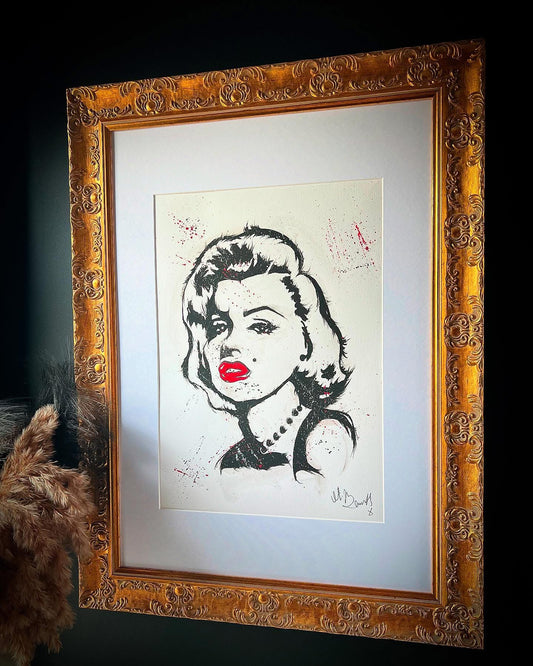 Marilyn Monroe - Original Framed Painting - Marilyn Monroe Art- Marilyn Monroe Painting