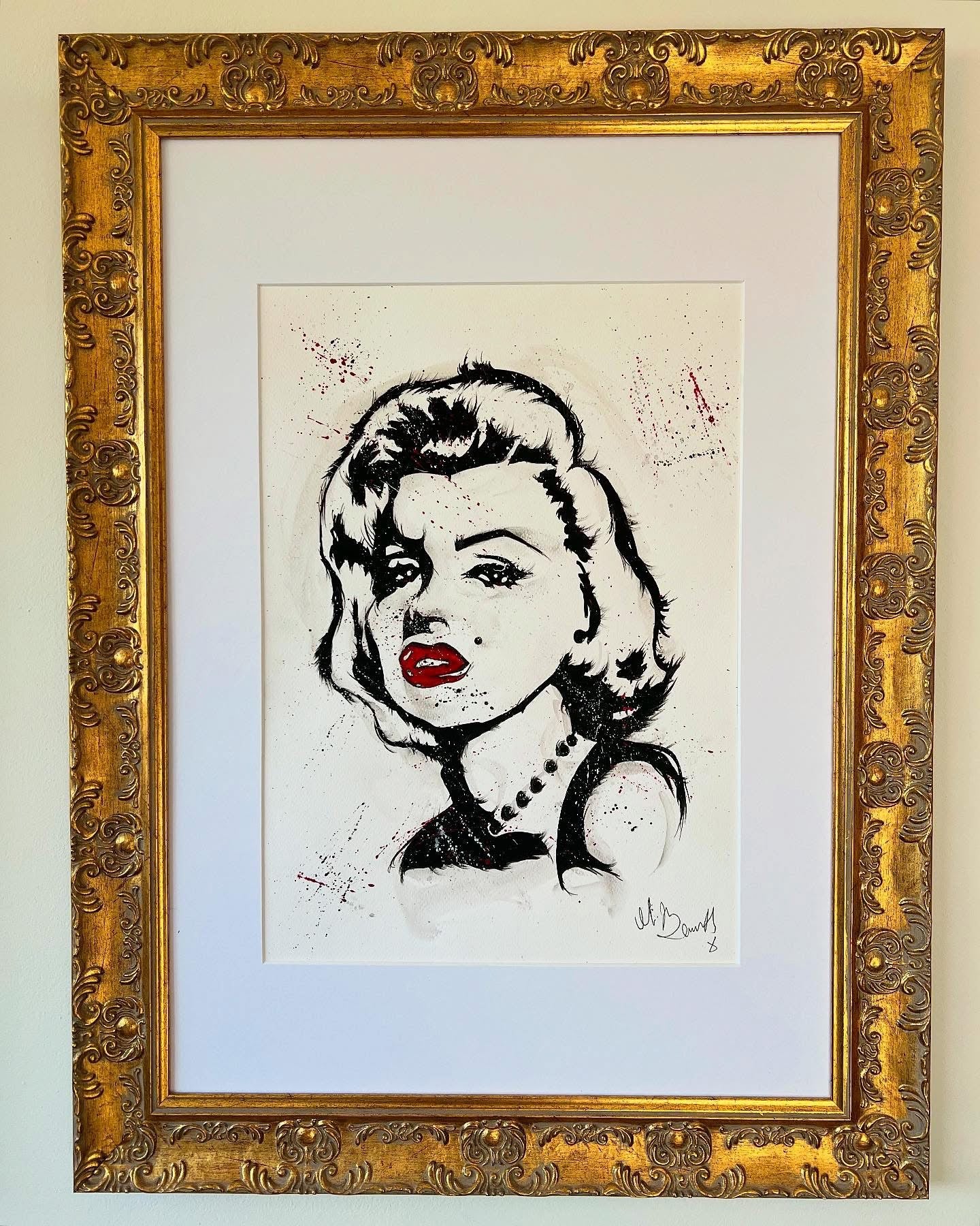 Marilyn Monroe - Original Framed Painting - Marilyn Monroe Art- Marilyn Monroe Painting