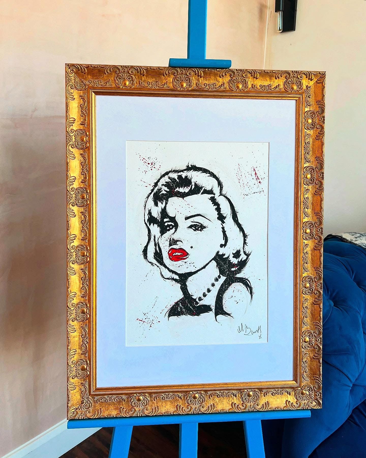 Marilyn Monroe - Original Framed Painting - Marilyn Monroe Art- Marilyn Monroe Painting