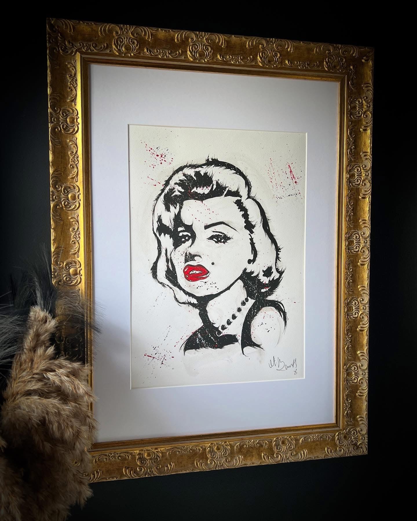 Marilyn Monroe - Original Framed Painting - Marilyn Monroe Art- Marilyn Monroe Painting