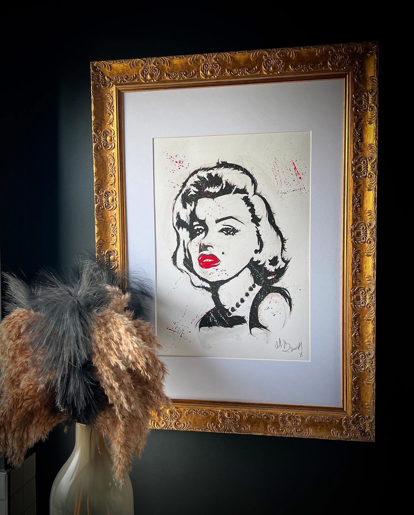 Marilyn Monroe - Original Framed Painting - Marilyn Monroe Art- Marilyn Monroe Painting