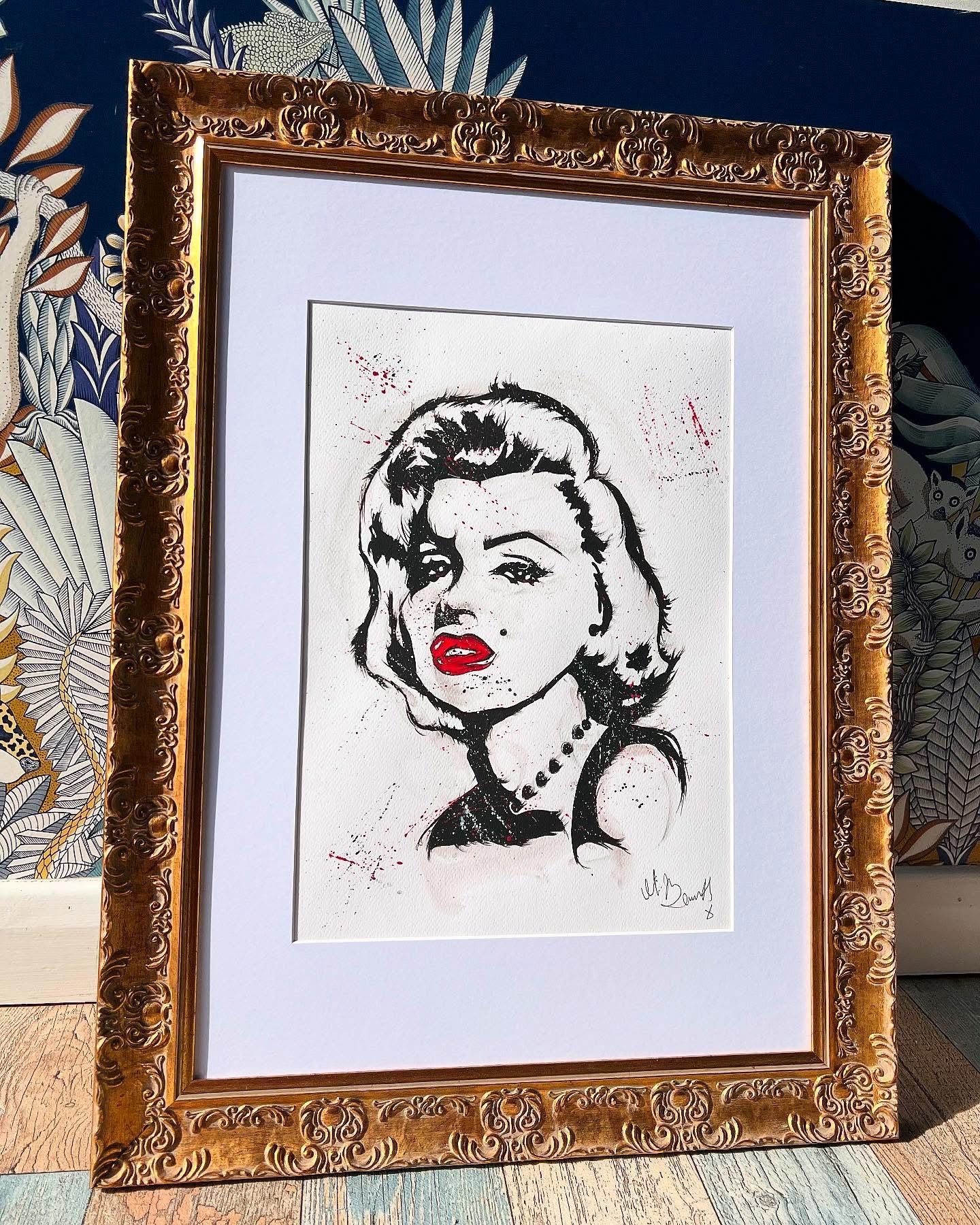 Marilyn Monroe - Original Framed Painting - Marilyn Monroe Art- Marilyn Monroe Painting