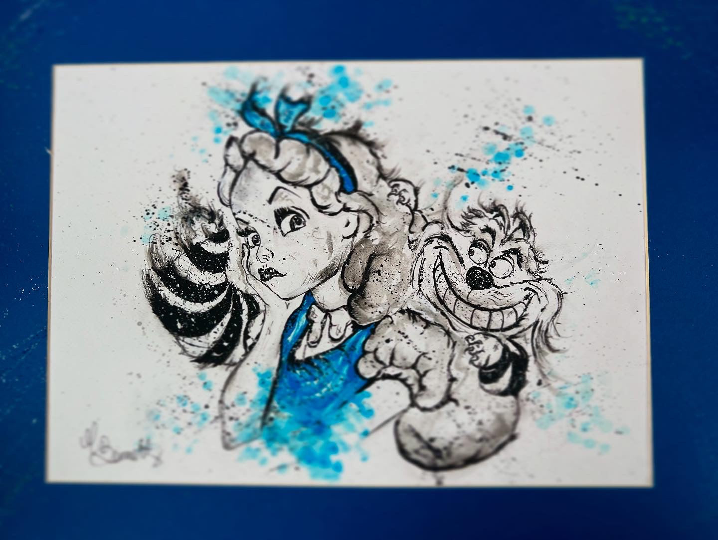 Alice in Wonderland - Original Framed Painting - Alice in Wonderland Art