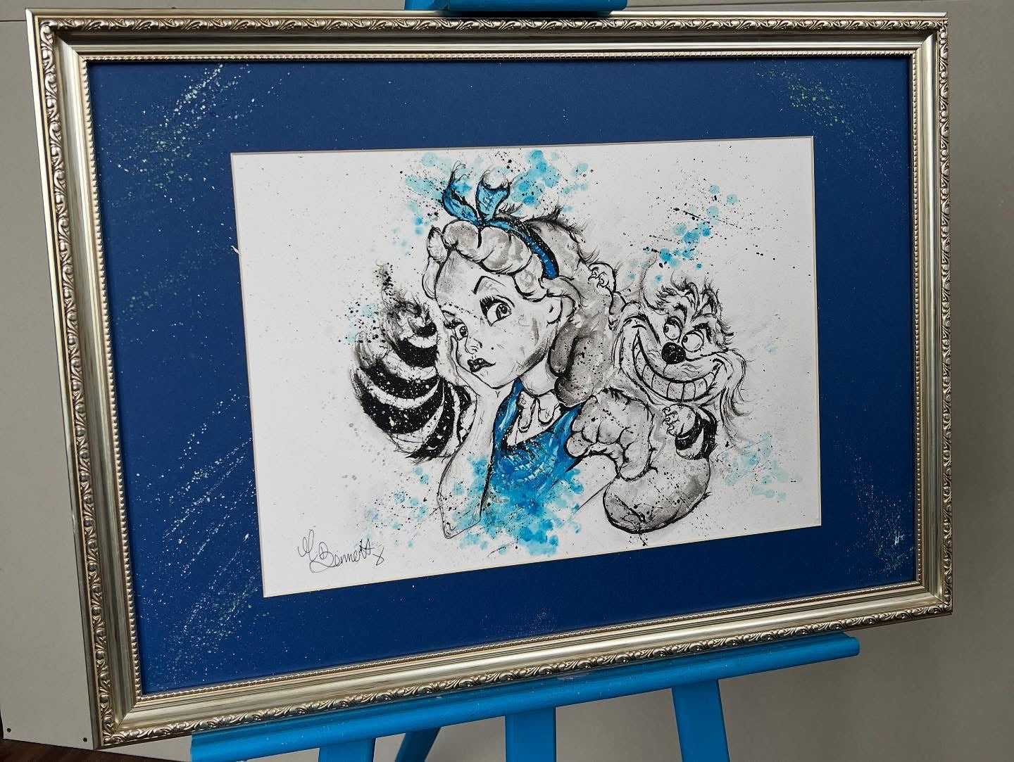Alice in Wonderland - Original Framed Painting - Alice in Wonderland Art