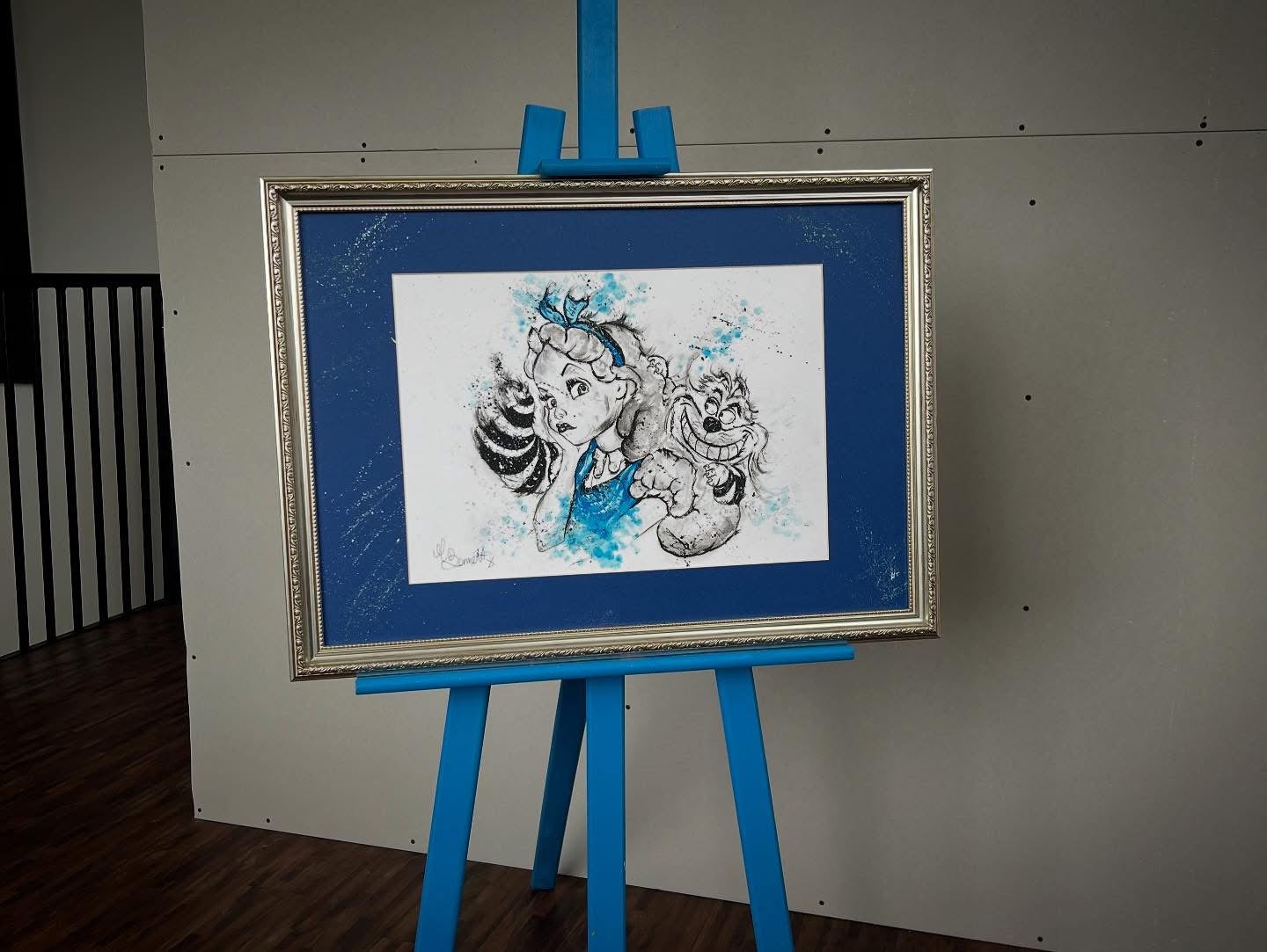 Alice in Wonderland - Original Framed Painting - Alice in Wonderland Art