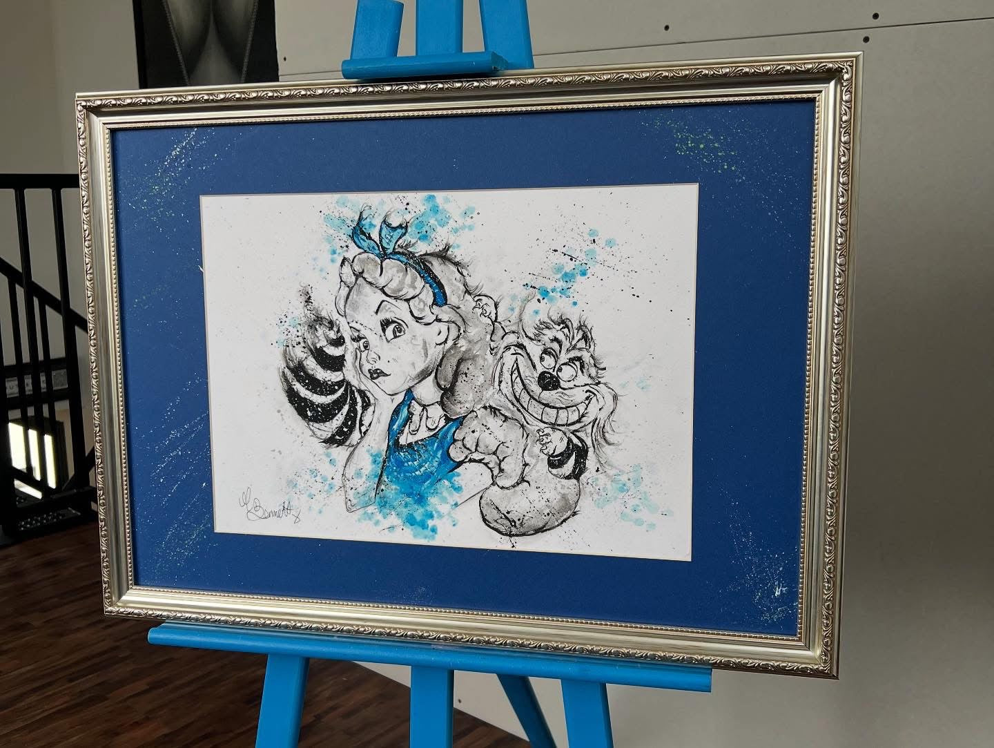 Alice in Wonderland - Original Framed Painting - Alice in Wonderland Art