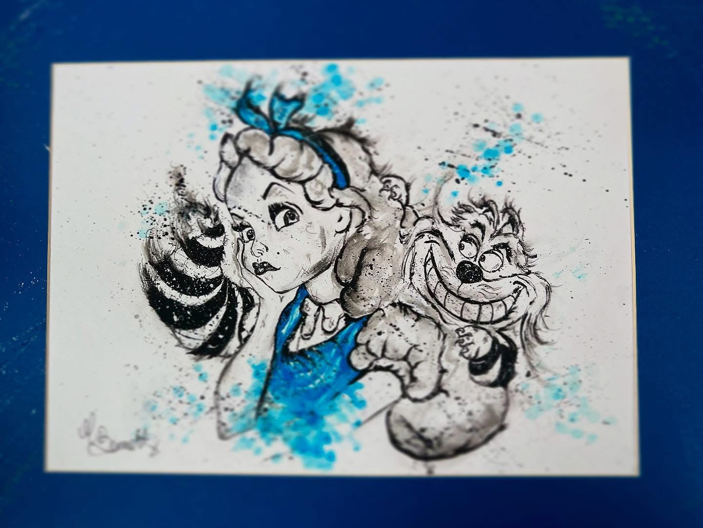 Alice in Wonderland - Original Framed Painting - Alice in Wonderland Art